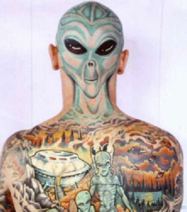 Alien Tattoo On Back