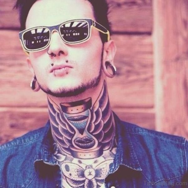 Amaizng Colorful Tattoo On Neck