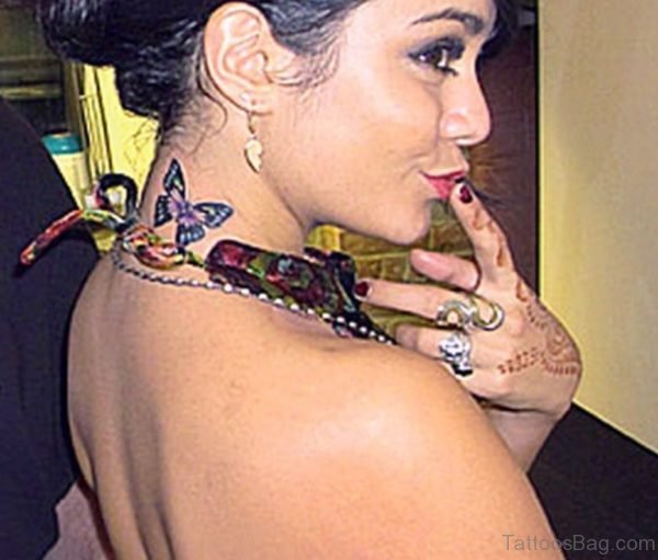 Amazing Butterfly Tattoo On Tattoo