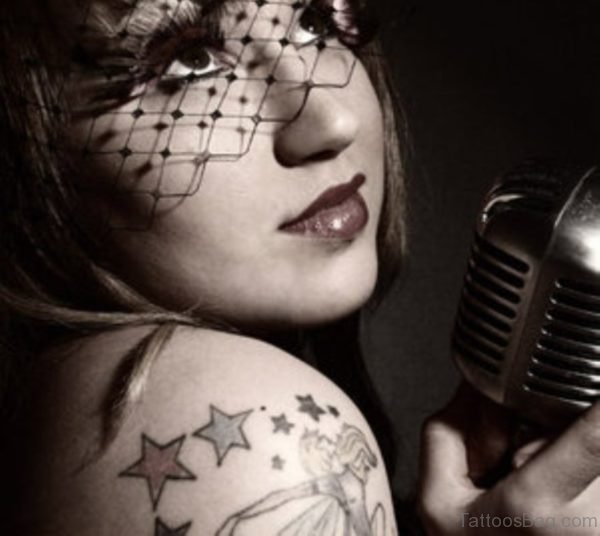 Amazing Colored Star Tattoo