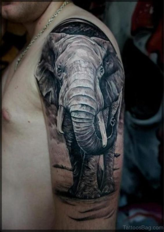 Amazing Elephant Tattoo