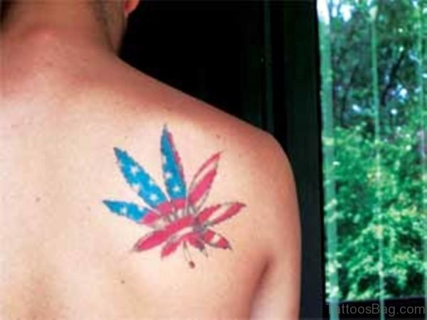 American Pot Leaf Tattoo