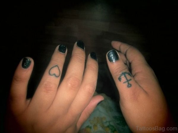 Anchor And Heart Tattoo