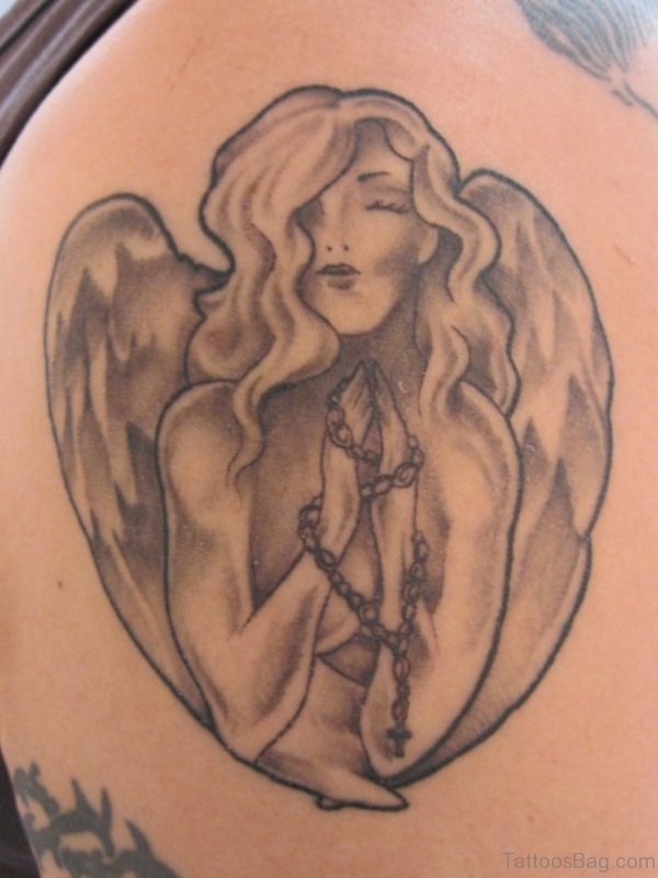 Angel Praying Tattoo Design