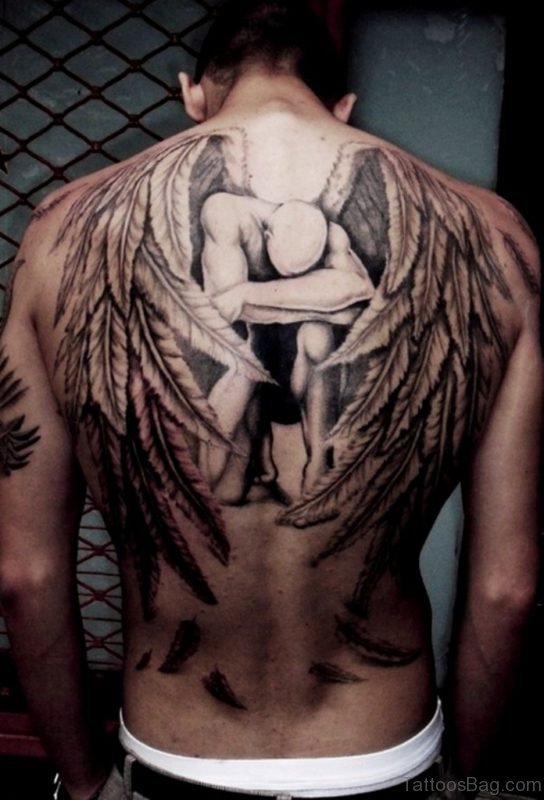 Angel Tattoo On Back
