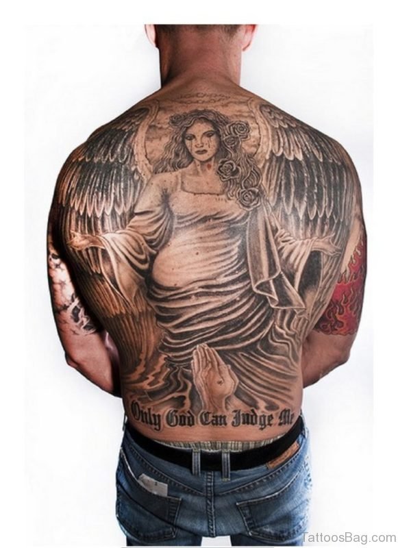 Angel Tattoo On Back