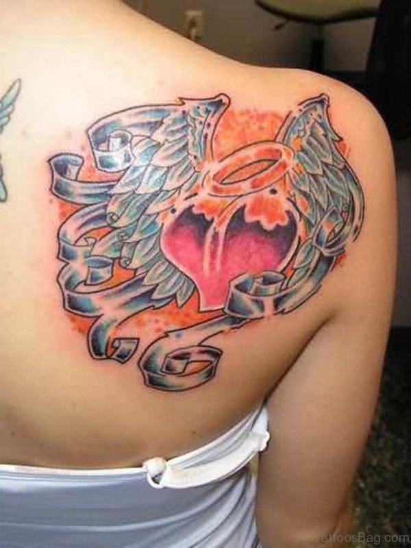Angel Winged Heart Tattoo