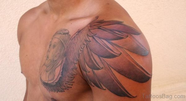 Angel Wings Shoulder Tattoo