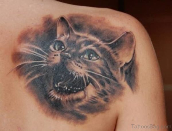 Angry Cat Tattoo