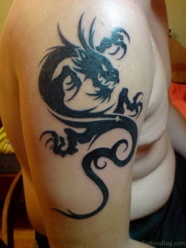 Angry Dragon Tattoo Design