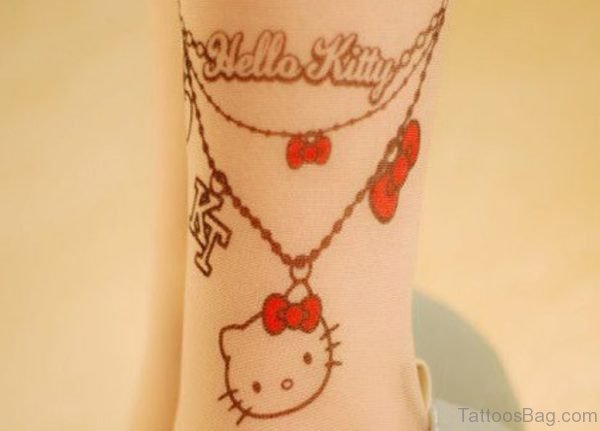 Ankle kitty Wrist Tattoo