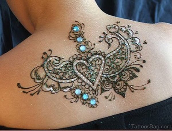 Arabic Heena Heart Tattoo