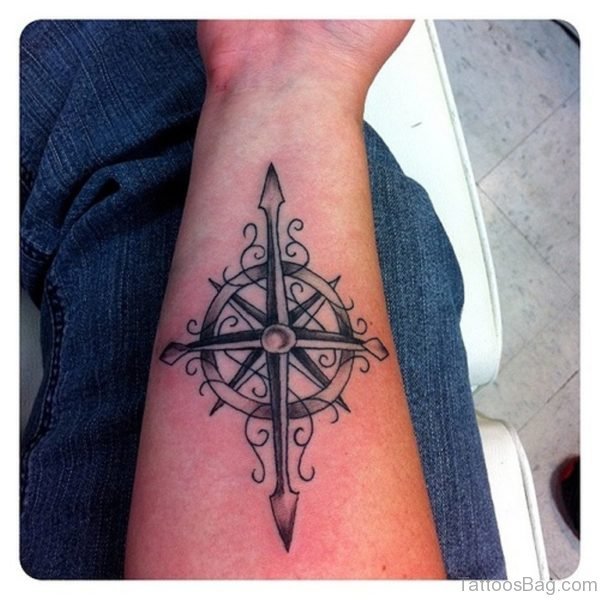 Arrow Compass Tattoo