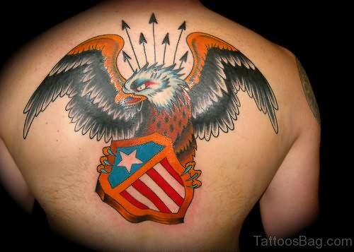 Arrow On Eagle Head Tattoo