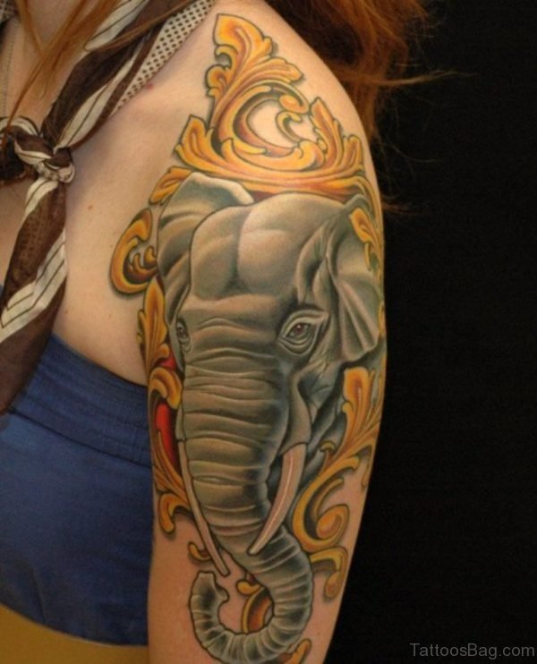 Attractive Elephant Tattoo