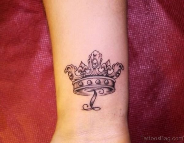 Attractive Crown Tattoo On Wrist