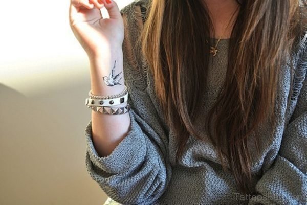 Attractive Dove Tattoo On Wrist