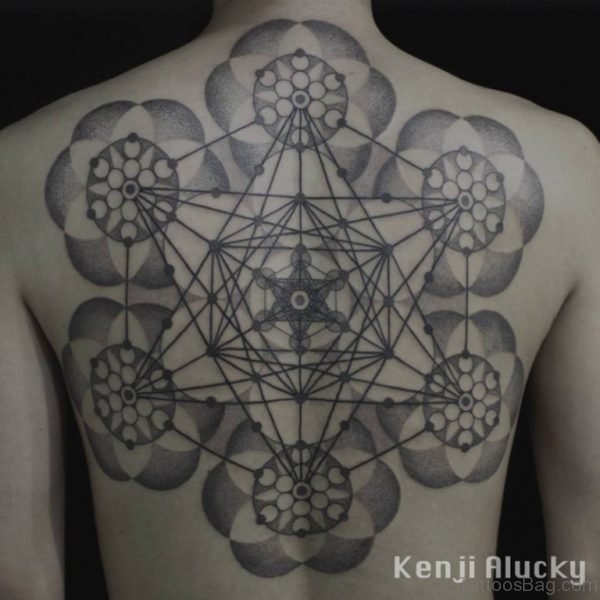Attractive Geometric Tattoo On Full Back