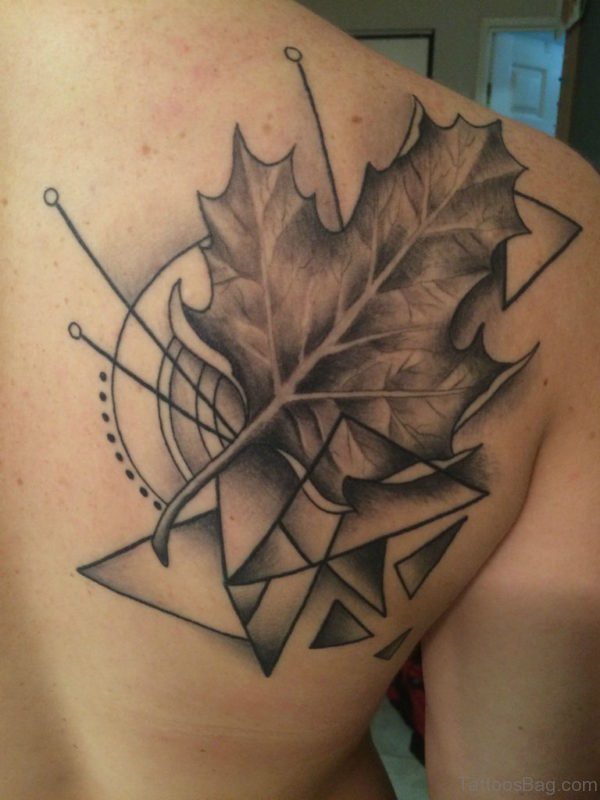 Attractive Leaf Tattoo Design