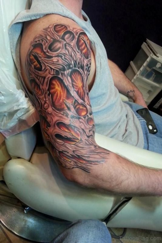 Attractive Mechanical Tattoo