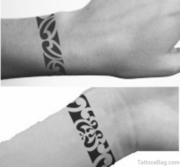 Attractive Tribal Tattoo On Wrist