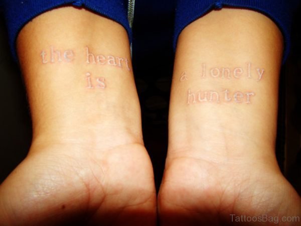 Attractive Wording Tattoo