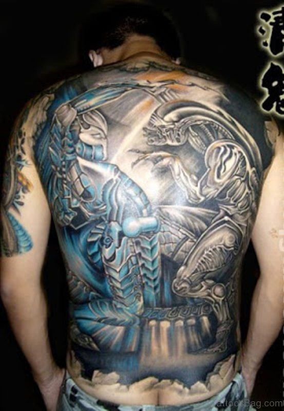 Awesome Full Back Tattoo