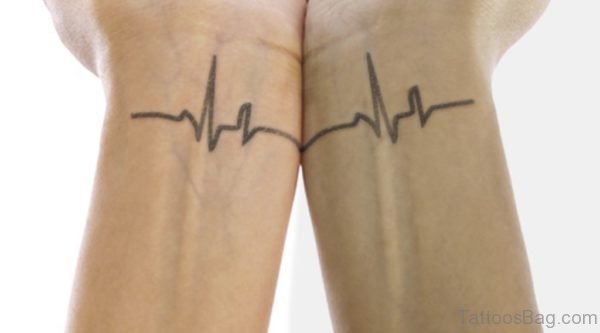 Awesome Heartbeat Tattoo