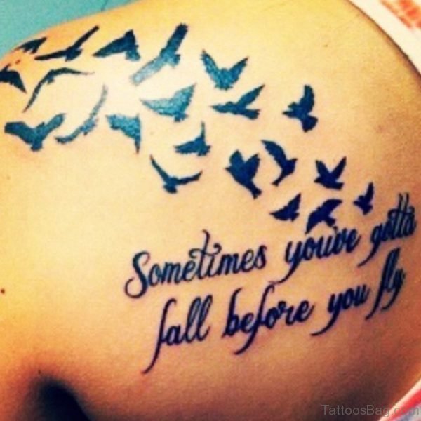 Awesome Flying Bird Tattoo