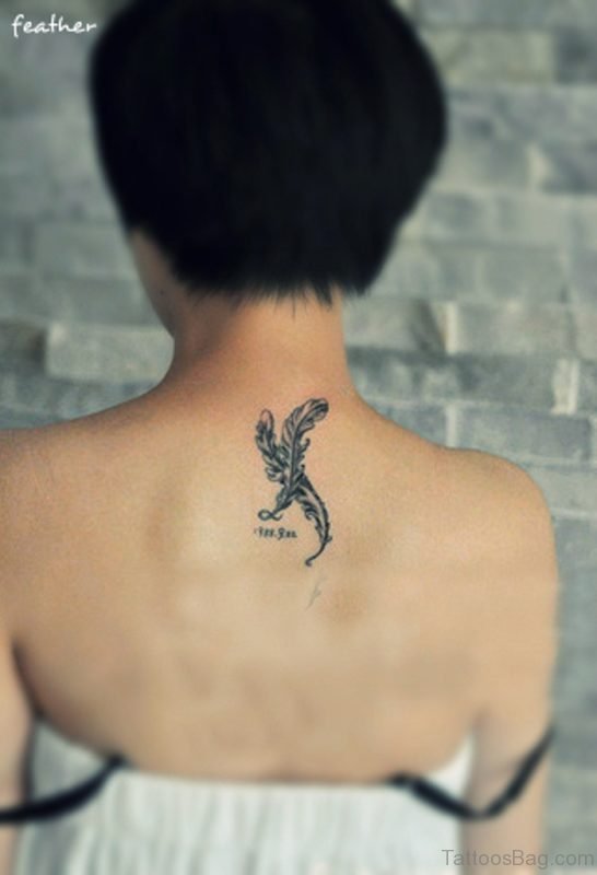 Awesome Feather Tattoo Design