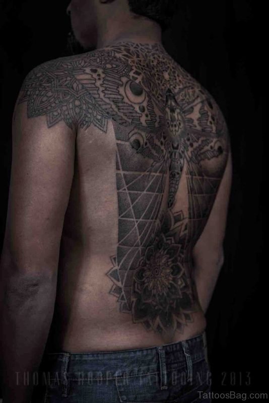 Awesome Mandala Tattoo For Back