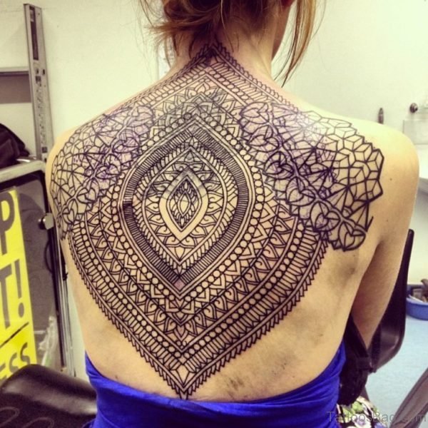 Awesome Mandala Tattoo On Back
