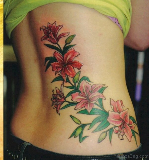 Awesome Orchid Flower Tattoo