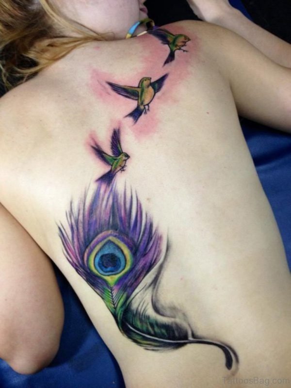 Awesome Peacock Feather Tattoo Design