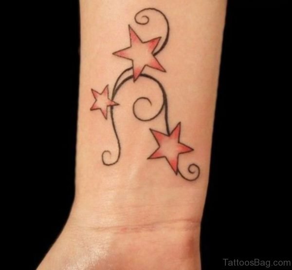 Awesome Stars Tattoo On Wrist