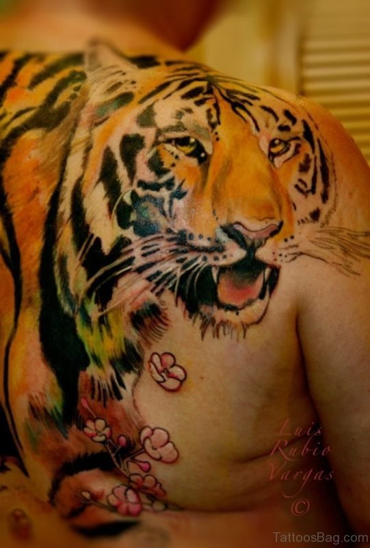 Awesome Tiger Tattoo Design 