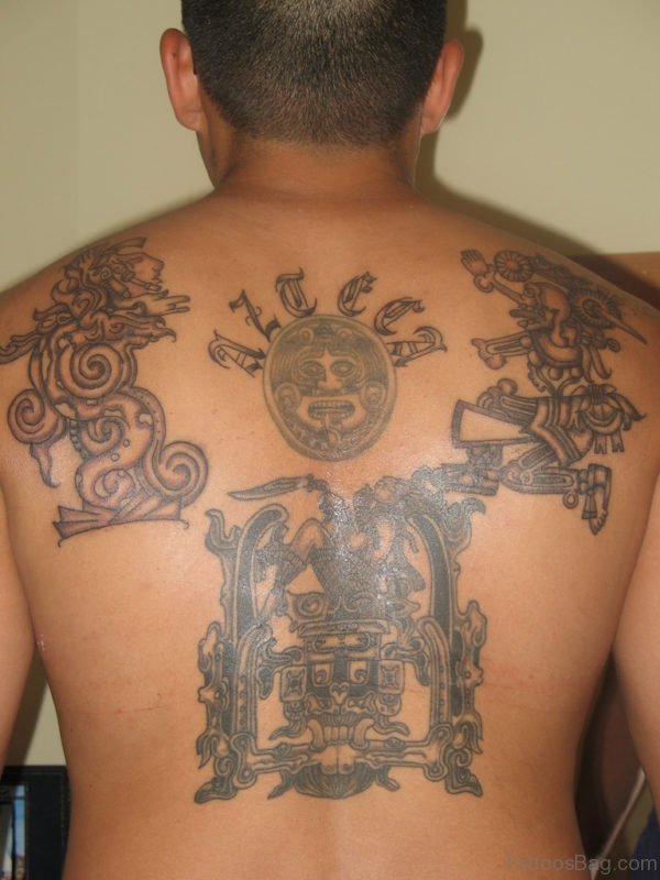Aztec Tattoo Design On Back