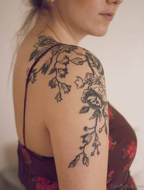 Beautiful Vine Flower Tattoo