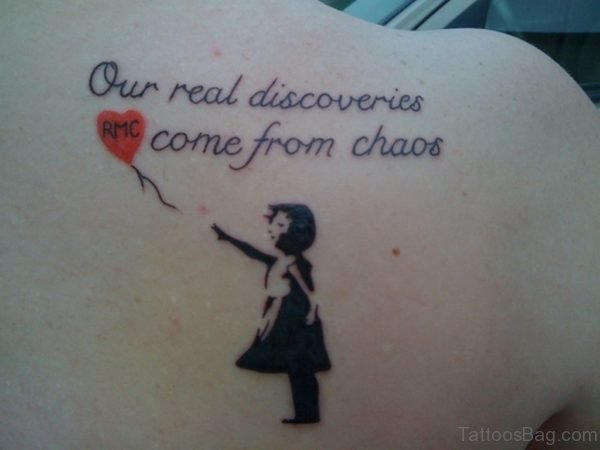 Balloon And Wording Tattoo
