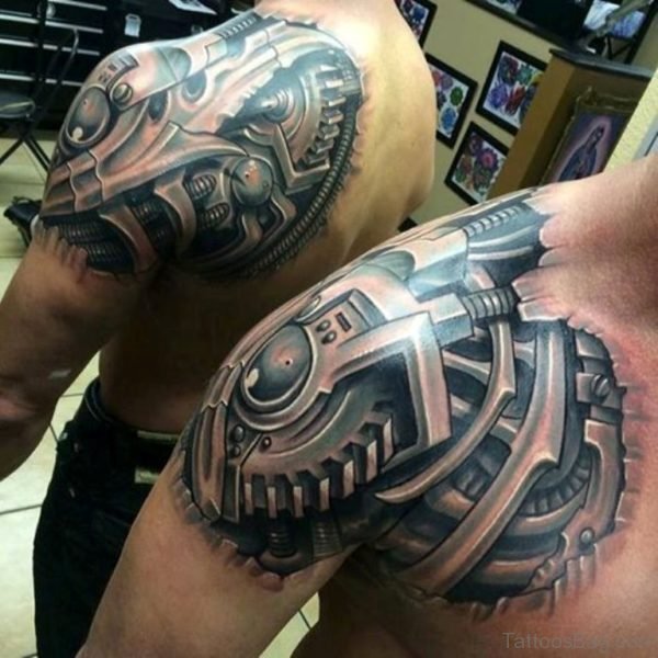 Beautiful Bio Mechanical Tattoo