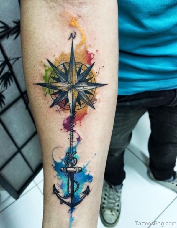 Beautiful Compass Tattoo