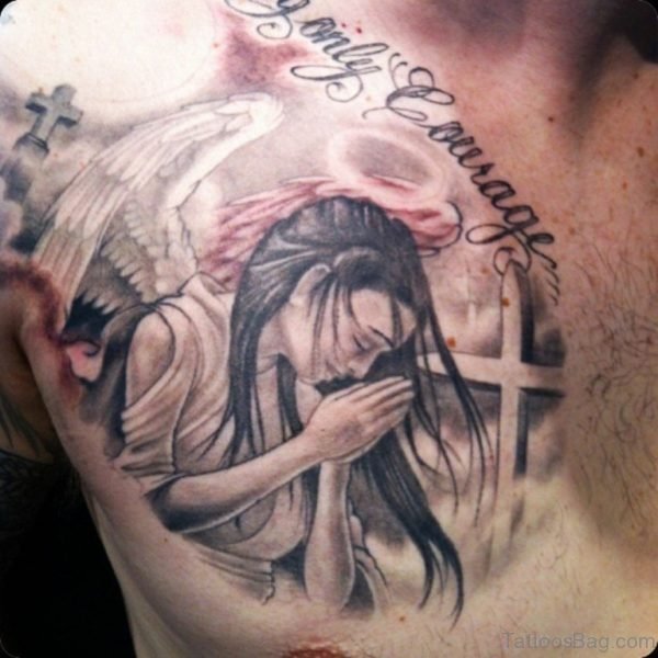 Beautiful Girl Memorial Angel Tattoo