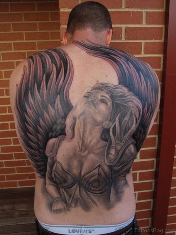 Beautiful Memorial Angel Tattoo