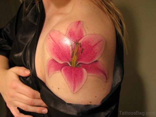 Bif Lily Flower Tattoo Design
