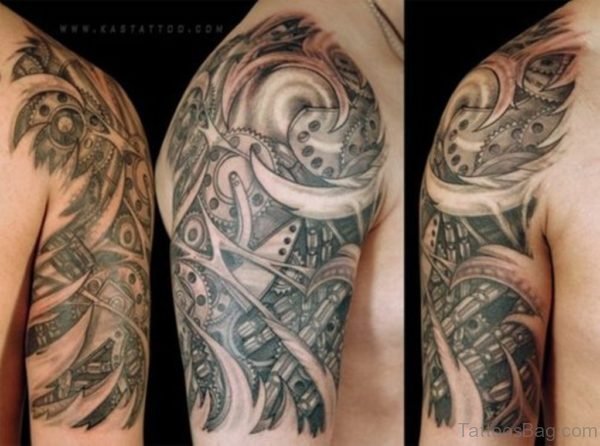 Bio Mechanical  Bicep Tattoo