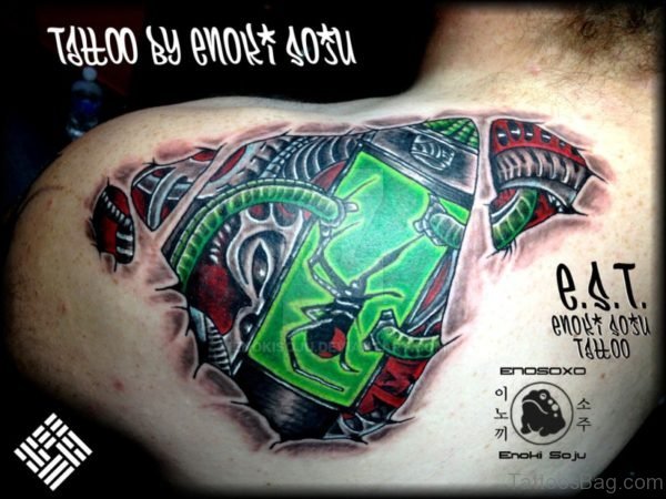 Biochemical Skin Rip Tattoo
