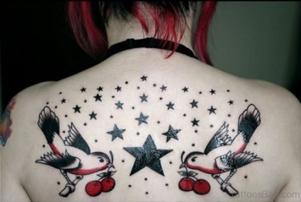 Bird And Stars Tattoo