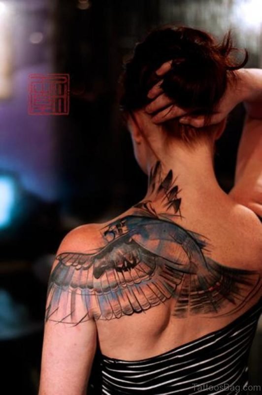Bird Tattoo Design On Back