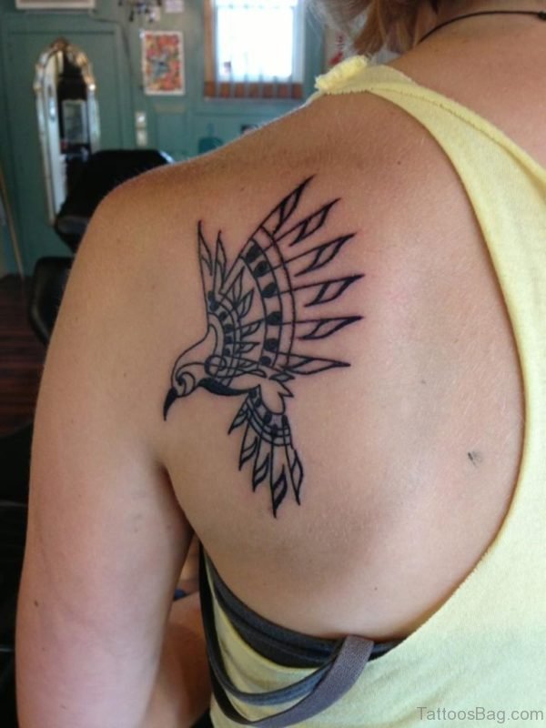 Bird Tattoo On Back