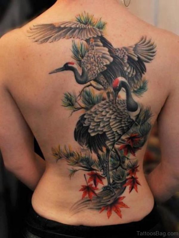 Bird Tattoo On Full Back